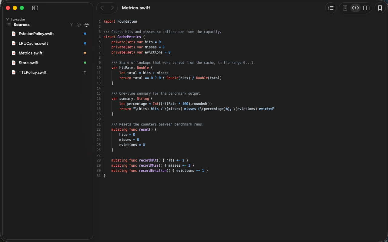 befold のサイドバーに出る変更ファイルの git ステータス